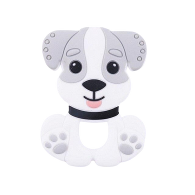 Anneau de dentition bébé - chien gris