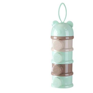 Boîte de stockage lait en poudre - vert 4 étages bouchons latérales