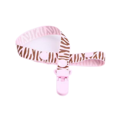 Attache-tétine ruban ajustable pour bébé - zébré marron