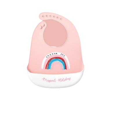 Bavoir Impermeable - arc en ciel saumon