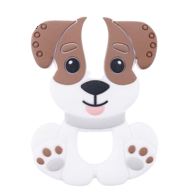 Anneau de dentition bébé - chien marron