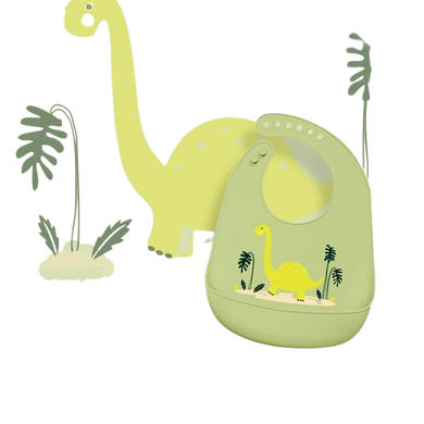 Bavoir Impermeable - dinosaure vert