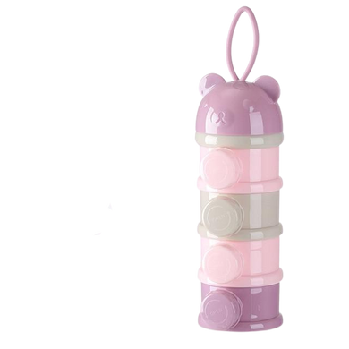 Boîte de stockage lait en poudre - violet 4 étages bouchons latérales