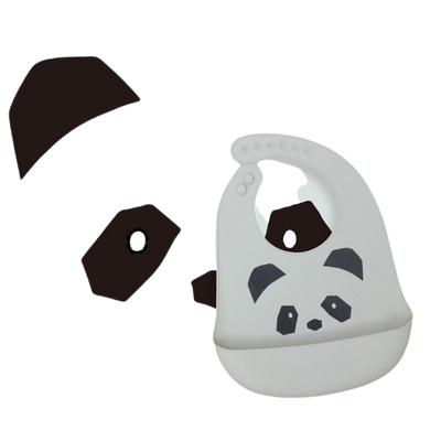 Bavoir Impermeable - panda gris