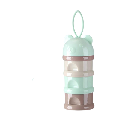 Boîte de stockage lait en poudre - vert 3 étages