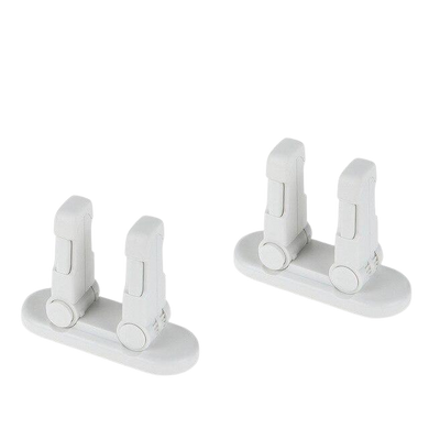 Bloc sécurité poignet de porte adhésif 97*72mm - 2 pcs blanc