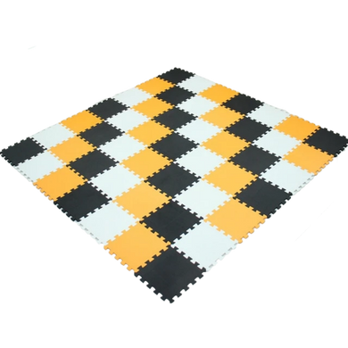 Puzzle Tapis en mousse pour bébé - noir blanc orange