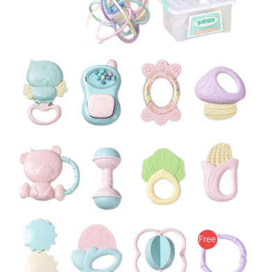 Jouet Hochet de Dentition pour Bébé - 11pcs (hochets souples)