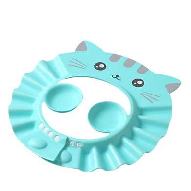 Chapeau de Douche pour Bébé -  chat vert