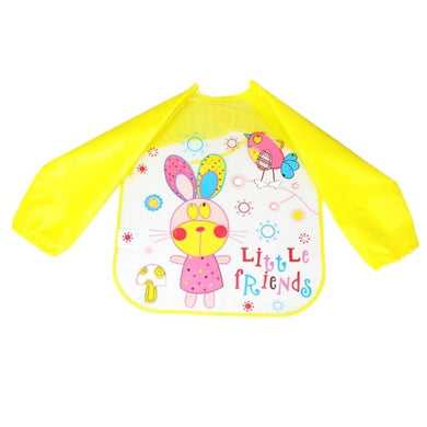 Bavoir imperméable à manches longues - lapin jaune