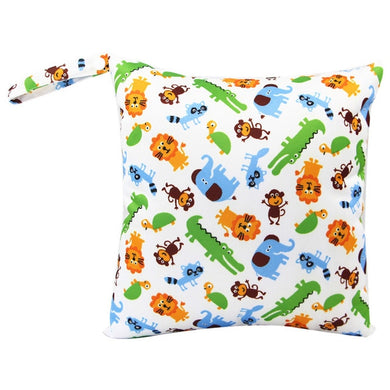 Sac à glissière imperméable et lavable - lion crocodile