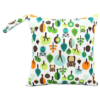 Sac à glissière imperméable et lavable - hiboux