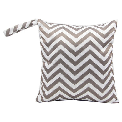 Sac à glissière imperméable et lavable - rayures grises