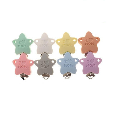 Attache-tétine - 10 pcs mix étoiles 