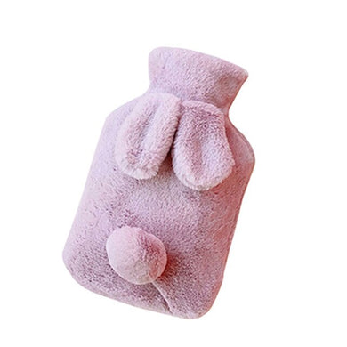 Bouillote peluche lapin - violet