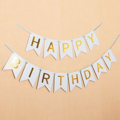 Décoration fête d'anniversaire - bannière bleue 