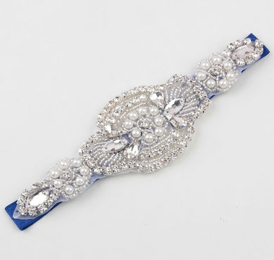 Bandeau strass - bleu royal