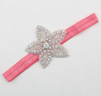 Bandeau strass - rose foncé