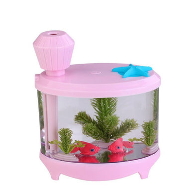 Humidificateur d'air en forme d'aquarium pour bébé - rose