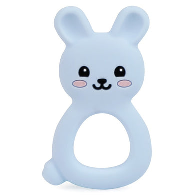 Anneau de dentition en Silicone sans BPA - lapin bleu
