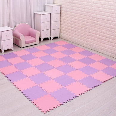 Puzzle Tapis Mousse Bébé - violet clair rose