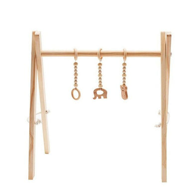 Portique d'éveil en bois - bois avec hochets