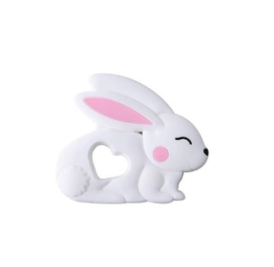 Jouet de dentition en Silicone alimentaire - lapin blanc