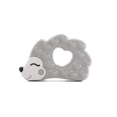 Jouet de dentition en Silicone alimentaire - gris hérisson