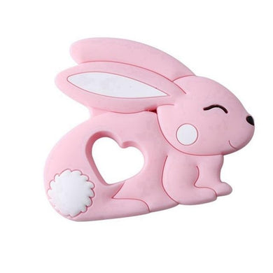 Anneau de dentition bébé - lapin rose