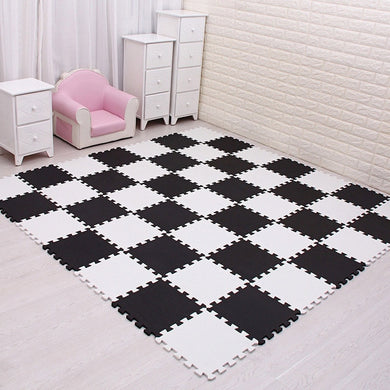 Puzzle Tapis en mousse pour bébé - blanc noir