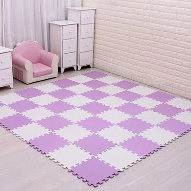 Puzzle Tapis en mousse pour bébé - blanc violet