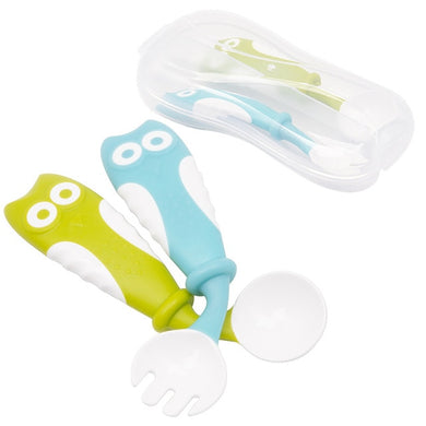 Cuillère et Fourchette de voyage - hibou