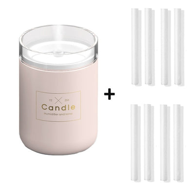 Humidificateur d'air silencieux - rose - 8 filtres