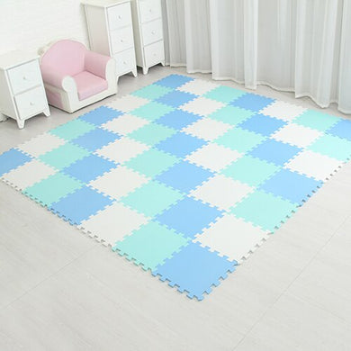 Puzzle Tapis en mousse pour bébé - bleu blanc vert
