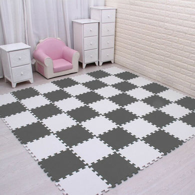 Puzzle Tapis en mousse pour bébé - blanc gris