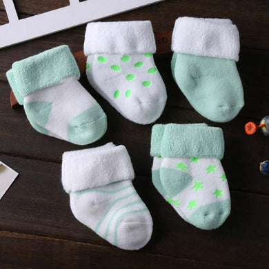 Lot de 5 Paire Chaussettes Coton - 5 paires vert