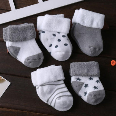 Lot de 5 Paire Chaussettes Coton - 5 paires gris