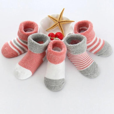 Lot de 5 Paire Chaussettes Coton - 5 paires rose foncé