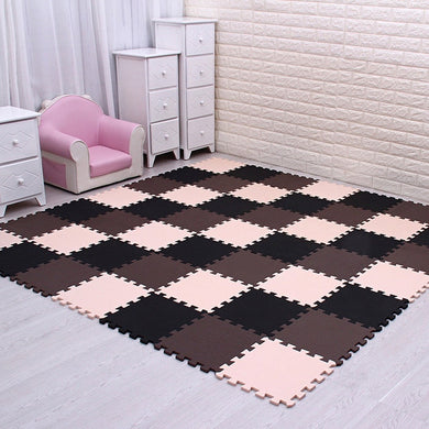 Puzzle Tapis Mousse Bebe - beige café noir