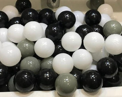 Ballons pour tapis d'éveil ou d'activité - noir blanc gris