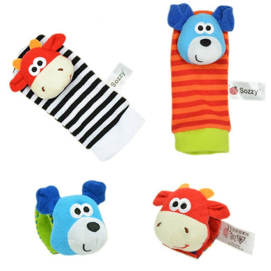 Lot chaussettes et poignet hochet 0-12 mois - chien animaux