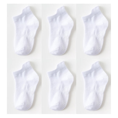 Lot de 6 pairs de chaussette Antiderapante pour bébé - blanc unisexe