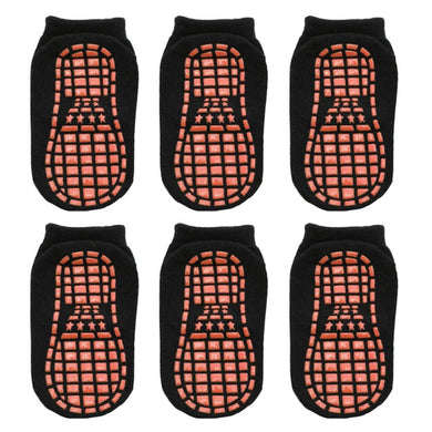 Lot de 6 pairs de chaussette Antiderapante Ultra Performante pour bébé - noir unisexe
