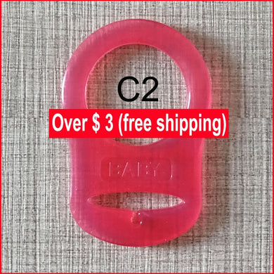 Clip pour attache sucette - rouge clair