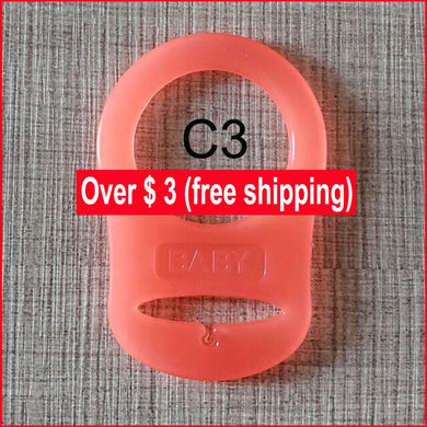 Clip pour attache sucette - saumon