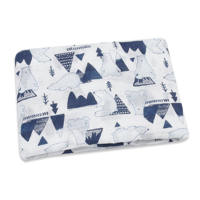 Couverture en mousseline 100% coton (120cm x 120 cm) - ours