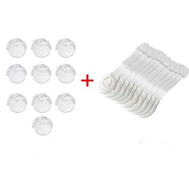 Ensemble 10 x Protège coin de table + 10 x sécurité de porte