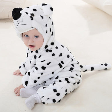 Costume d'animaux pour bébé - léopard blanc