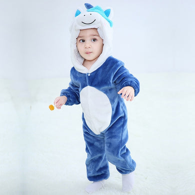 Costume d'animaux pour bébé - licorne bleue