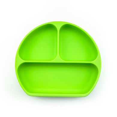 Assiette à compartiments en silicone - vert
